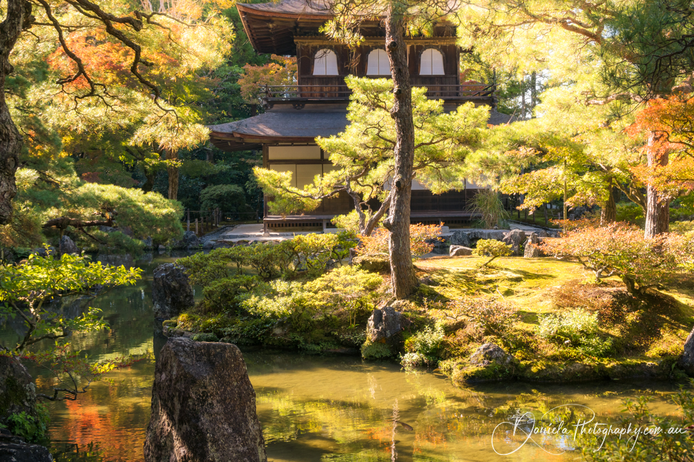 Silver Pavillion or Ginkaku Ji Zen Temple in autumn in Kyoto